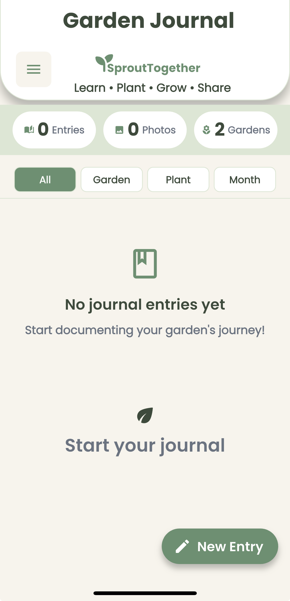 Garden journal